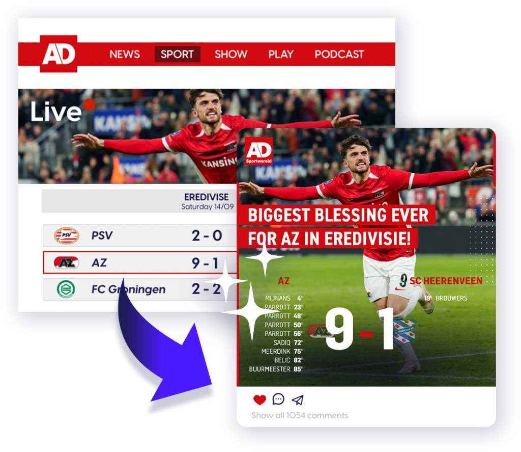 Content automation feature from Content Stadium